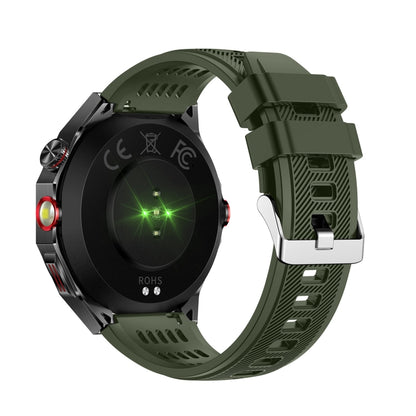 HT28 1.85 inch Silicone Strap IP68 Waterproof Smart Watch, Support Sleep Monitoring(Green) by bashfashion