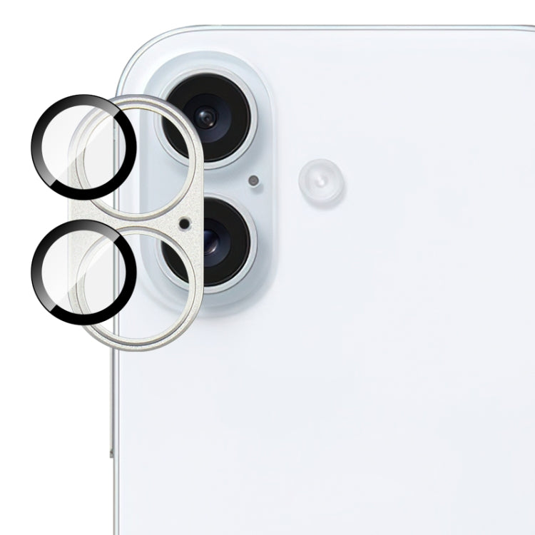 For iPhone 16 / 16 Plus IMAK Metal Armor Premium Camera Protector Film(Silver) by imak