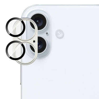 For iPhone 16 / 16 Plus IMAK Metal Armor Premium Camera Protector Film(Silver) by imak