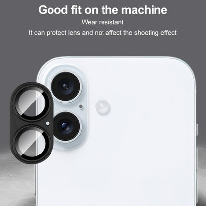 For iPhone 16 / 16 Plus IMAK Metal Armor Premium Camera Protector Film(Silver) by imak