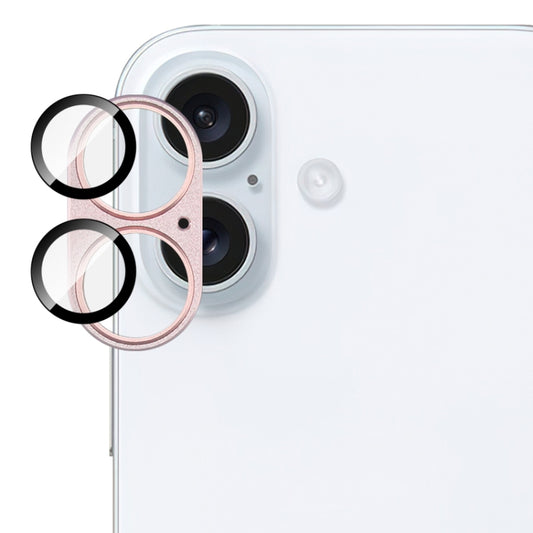 For iPhone 16 / 16 Plus IMAK Metal Armor Premium Camera Protector Film(Pink) by imak