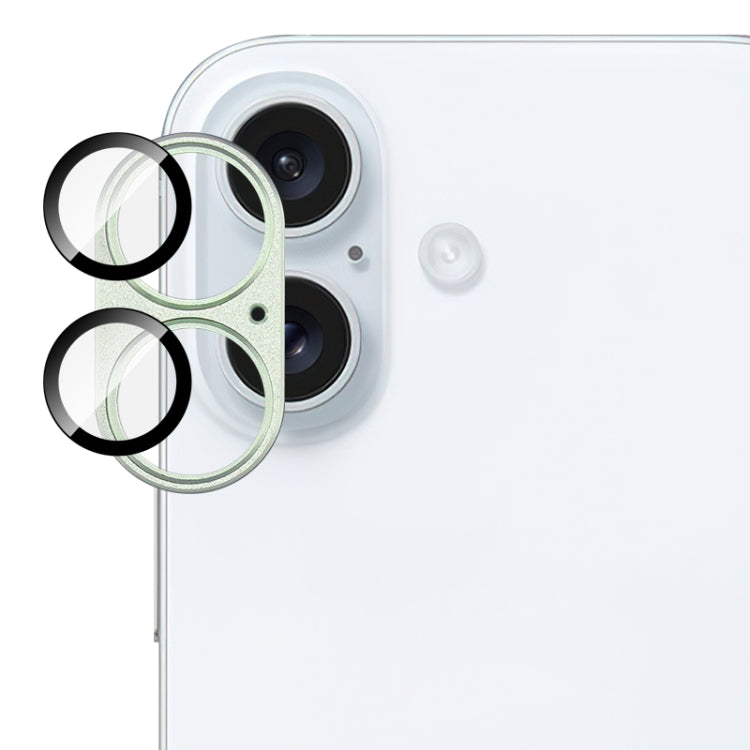 For iPhone 16 / 16 Plus IMAK Metal Armor Premium Camera Protector Film(Green) by imak