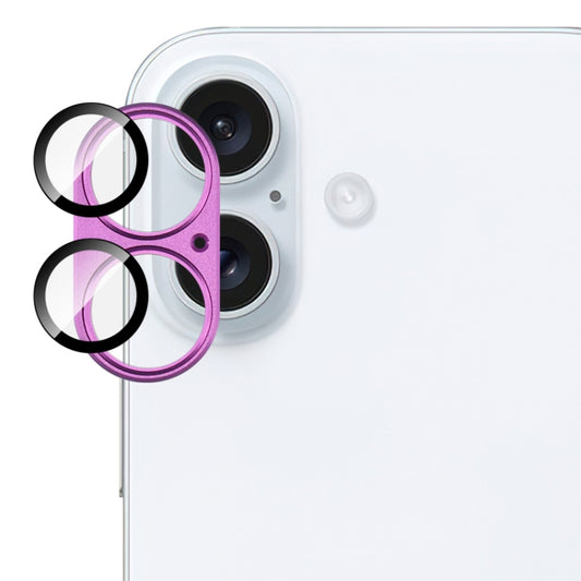 For iPhone 16 / 16 Plus IMAK Metal Armor Premium Camera Protector Film(Rose Red) by imak