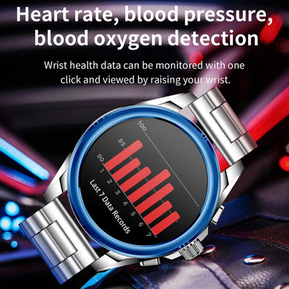 KC83 1.43 inch 1ATM Waterproof Smart Watch, Support Sedentary Reminder / Sleep Monitoring(Gold Steel Strap + Brown Leather Strap) by bashfashion