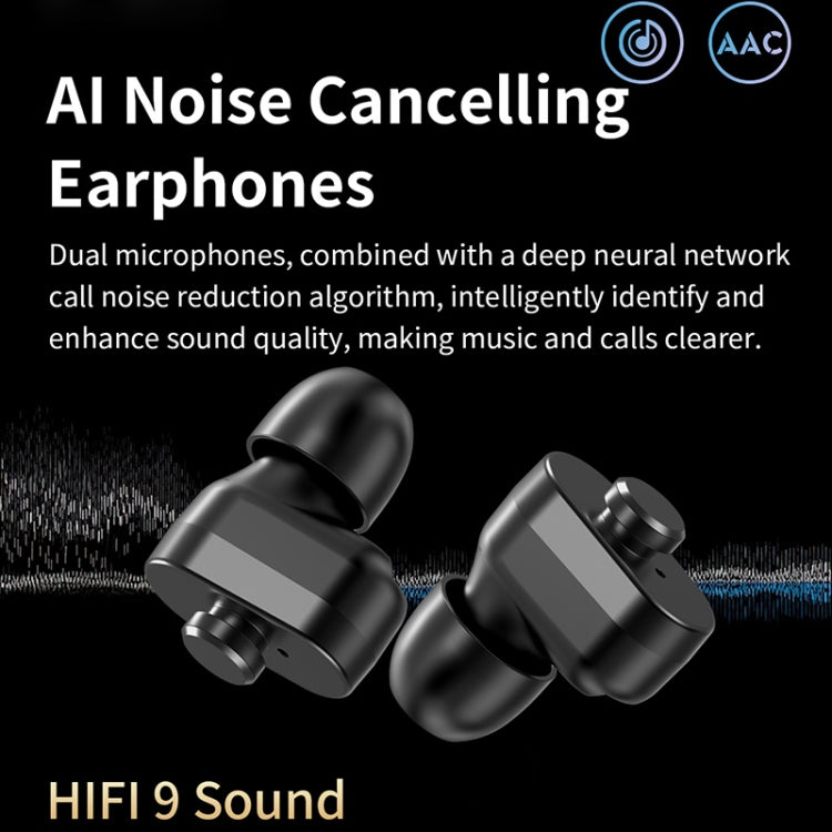 LC19 1.53 inch 2 in 1 Bluetooth Earphone IP67 Waterproof Smart Watch, Support Sleep Monitoring(Black) by bashfashion