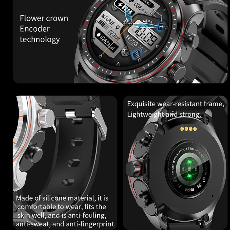 LC19 1.53 inch 2 in 1 Bluetooth Earphone IP67 Waterproof Smart Watch, Support Sleep Monitoring(Black) by bashfashion