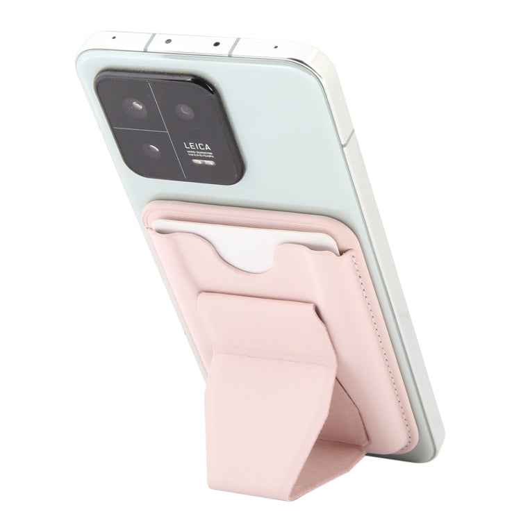 MagSafe Magnetic Wallet Card Hourglass Fold Holder Case(Pink) by bashfashion