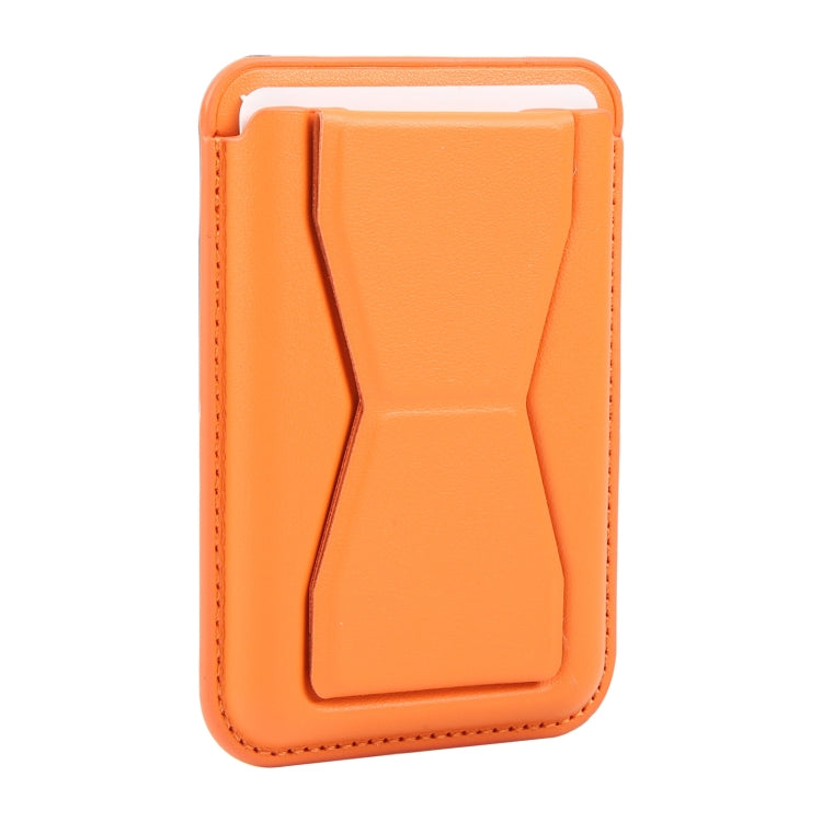 MagSafe Magnetic Wallet Card Hourglass Fold Holder Case(Orange) by bashfashion