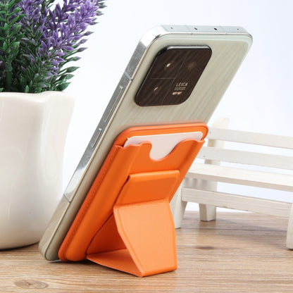 MagSafe Magnetic Wallet Card Hourglass Fold Holder Case(Orange) by bashfashion