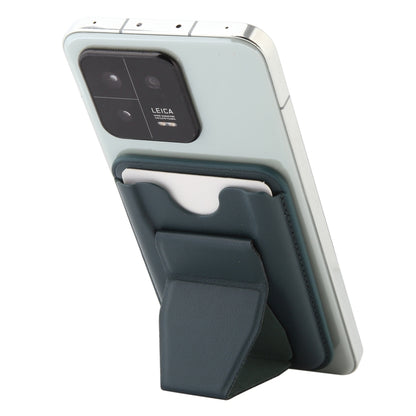 MagSafe Magnetic Wallet Card Hourglass Fold Holder Case(Deep Green) by bashfashion