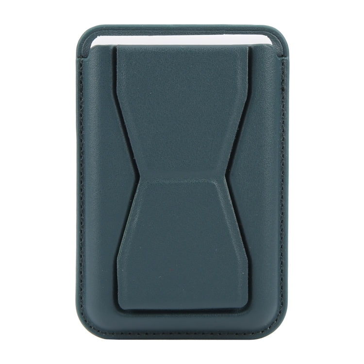 MagSafe Magnetic Wallet Card Hourglass Fold Holder Case(Deep Green) by bashfashion