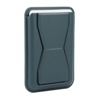 MagSafe Magnetic Wallet Card Hourglass Fold Holder Case(Deep Green) by bashfashion