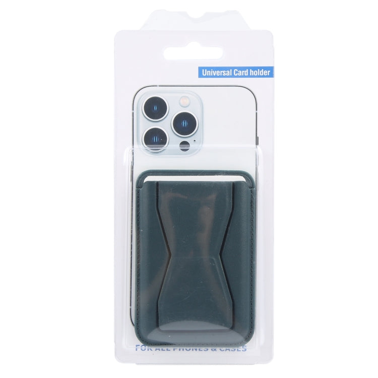 MagSafe Magnetic Wallet Card Hourglass Fold Holder Case(Deep Green) by bashfashion