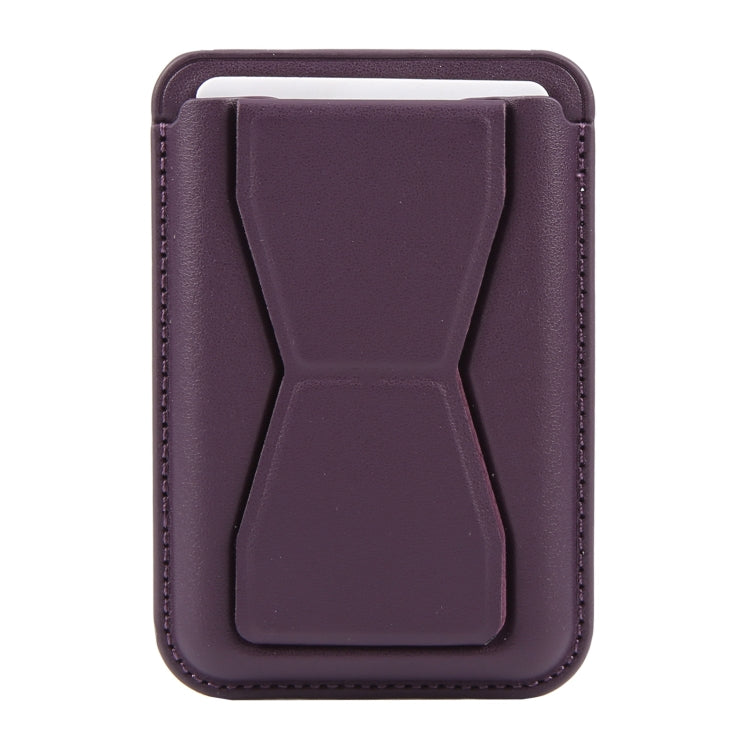 MagSafe Magnetic Wallet Card Hourglass Fold Holder Case(Purple) by bashfashion