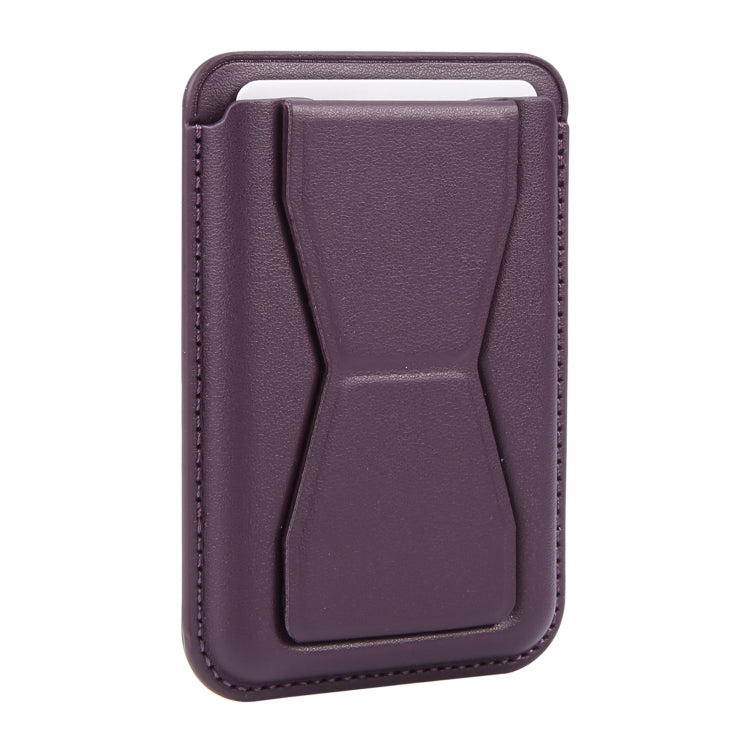 MagSafe Magnetic Wallet Card Hourglass Fold Holder Case(Purple) by bashfashion