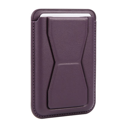 MagSafe Magnetic Wallet Card Hourglass Fold Holder Case(Purple) by bashfashion