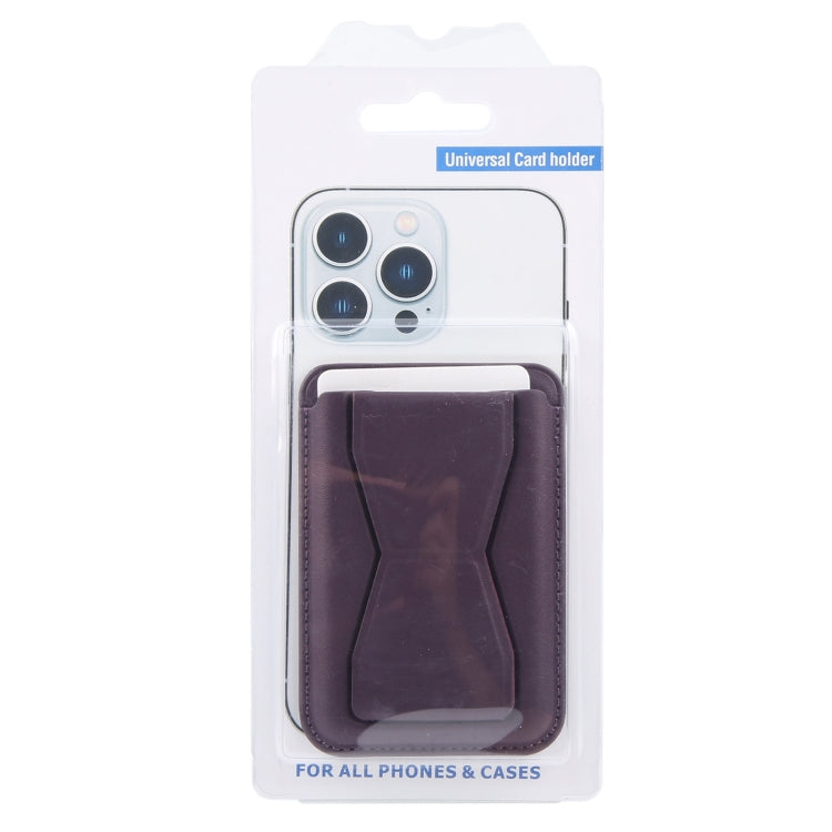 MagSafe Magnetic Wallet Card Hourglass Fold Holder Case(Purple) by bashfashion