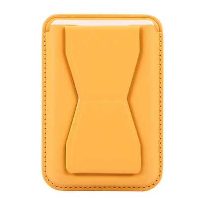 MagSafe Magnetic Wallet Card Hourglass Fold Holder Case(Yellow) by bashfashion