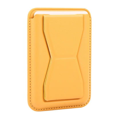 MagSafe Magnetic Wallet Card Hourglass Fold Holder Case(Yellow) by bashfashion
