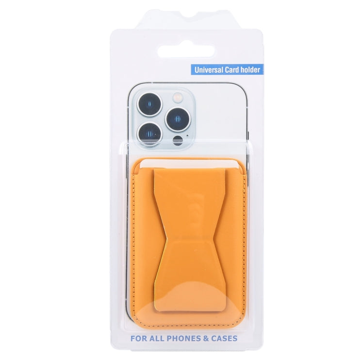 MagSafe Magnetic Wallet Card Hourglass Fold Holder Case(Yellow) by bashfashion