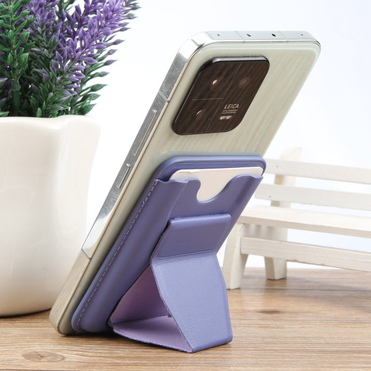 MagSafe Magnetic Wallet Card Hourglass Fold Holder Case(Lavender) by bashfashion