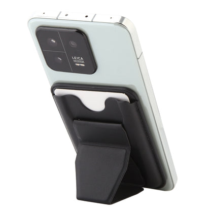 MagSafe Magnetic Wallet Card Hourglass Fold Holder Case(Black) by bashfashion