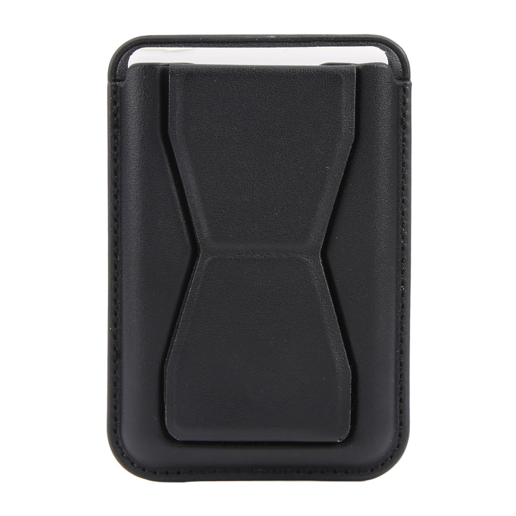 MagSafe Magnetic Wallet Card Hourglass Fold Holder Case(Black) by bashfashion