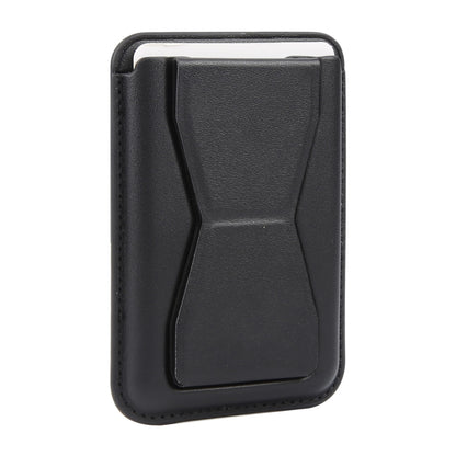 MagSafe Magnetic Wallet Card Hourglass Fold Holder Case(Black) by bashfashion