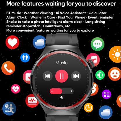 MT78 1.43 inch IP67 Waterproof Smart Watch, Support Sleep Monitoring(Black) by bashfashion