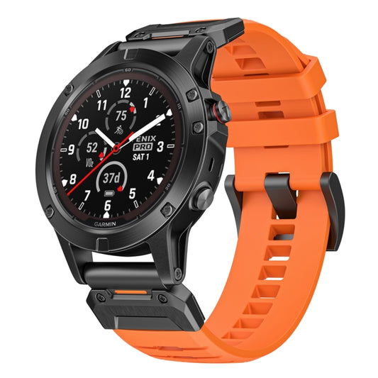 For Garmin Fenix 7 Fluororubber Quick Release Watch Band(Orange) by bashfashion