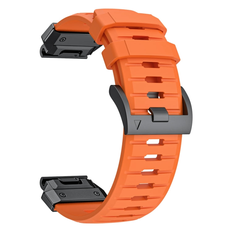 For Garmin Fenix 7 Fluororubber Quick Release Watch Band(Orange) by bashfashion
