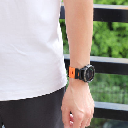 For Garmin Fenix 7 Fluororubber Quick Release Watch Band(Orange) by bashfashion