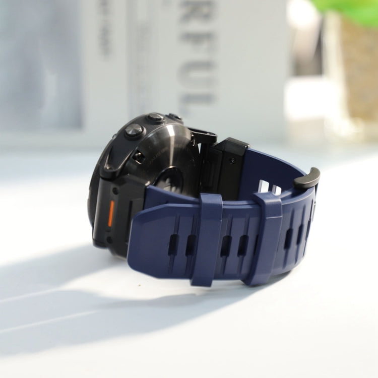 For Garmin Fenix 7 Fluororubber Quick Release Watch Band(Blue) by bashfashion