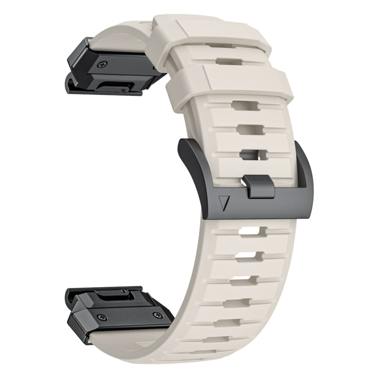 For Garmin Fenix 7 Fluororubber Quick Release Watch Band(Starlight) by bashfashion