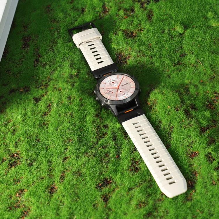 For Garmin Fenix 7 Fluororubber Quick Release Watch Band(Starlight) by bashfashion