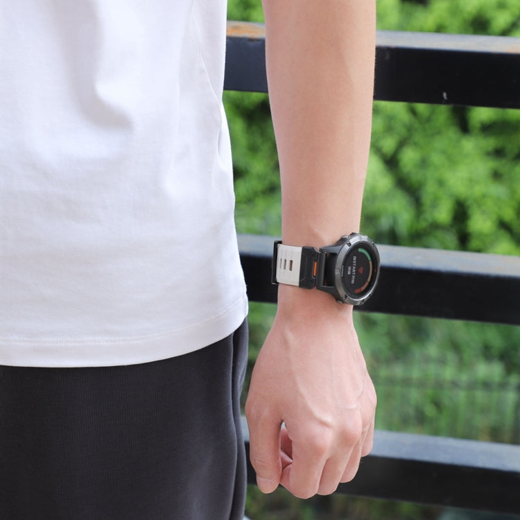 For Garmin Fenix 7 Fluororubber Quick Release Watch Band(Starlight) by bashfashion