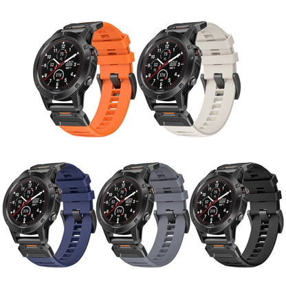 For Garmin Fenix 7 Fluororubber Quick Release Watch Band(Blue) by bashfashion