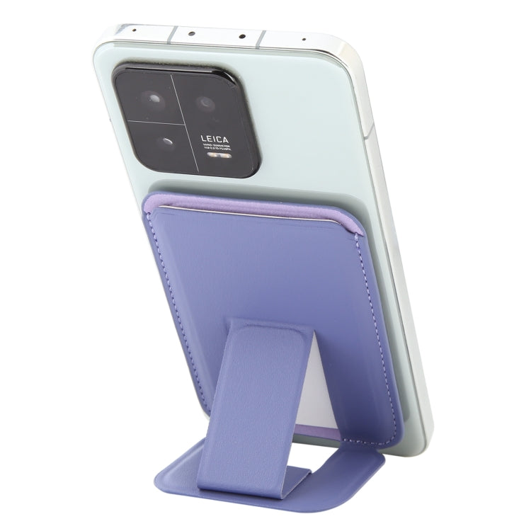 MagSafe Magnetic Wallet Card Square Fold Holder Case(Lavender) by bashfashion