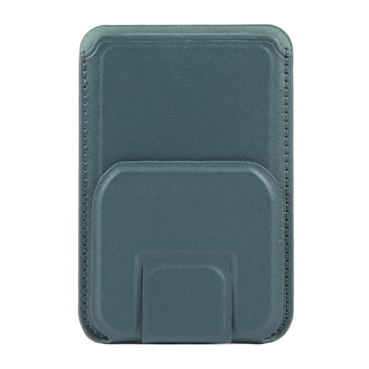 MagSafe Magnetic Wallet Card Square Fold Holder Case(Deep Green) by bashfashion