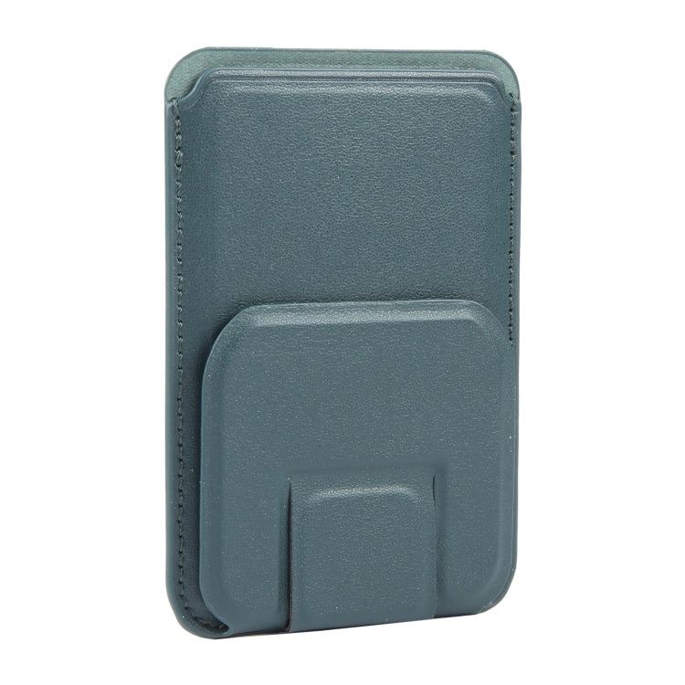 MagSafe Magnetic Wallet Card Square Fold Holder Case(Deep Green) by bashfashion