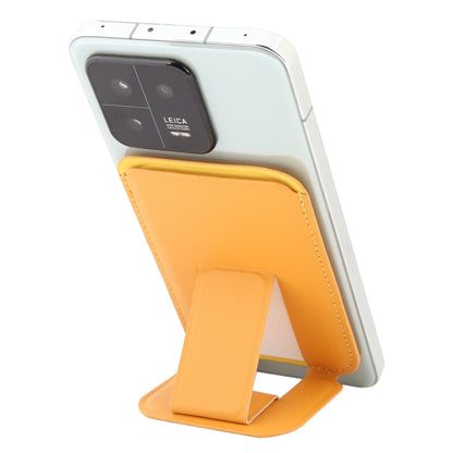 MagSafe Magnetic Wallet Card Square Fold Holder Case(Yellow) by bashfashion