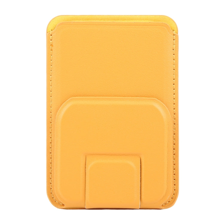 MagSafe Magnetic Wallet Card Square Fold Holder Case(Yellow) by bashfashion