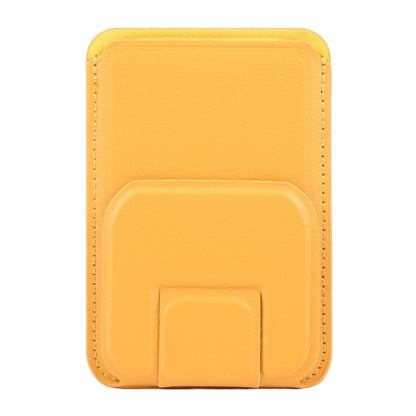 MagSafe Magnetic Wallet Card Square Fold Holder Case(Yellow) by bashfashion