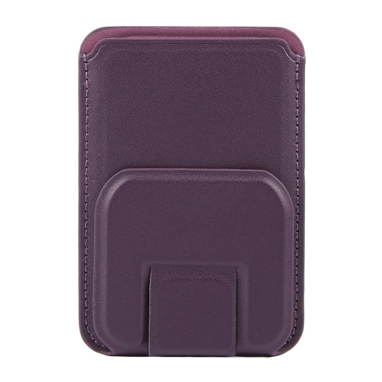 MagSafe Magnetic Wallet Card Square Fold Holder Case(Purple) by bashfashion