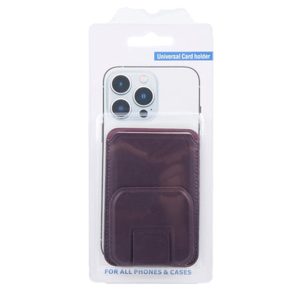 MagSafe Magnetic Wallet Card Square Fold Holder Case(Purple) by bashfashion