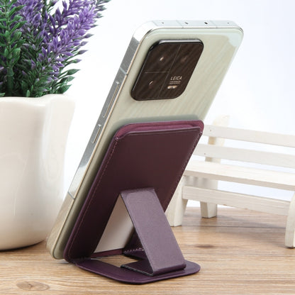 MagSafe Magnetic Wallet Card Square Fold Holder Case(Purple) by bashfashion