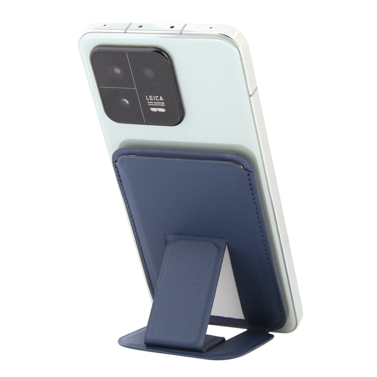 MagSafe Magnetic Wallet Card Square Fold Holder Case(Blue) by bashfashion