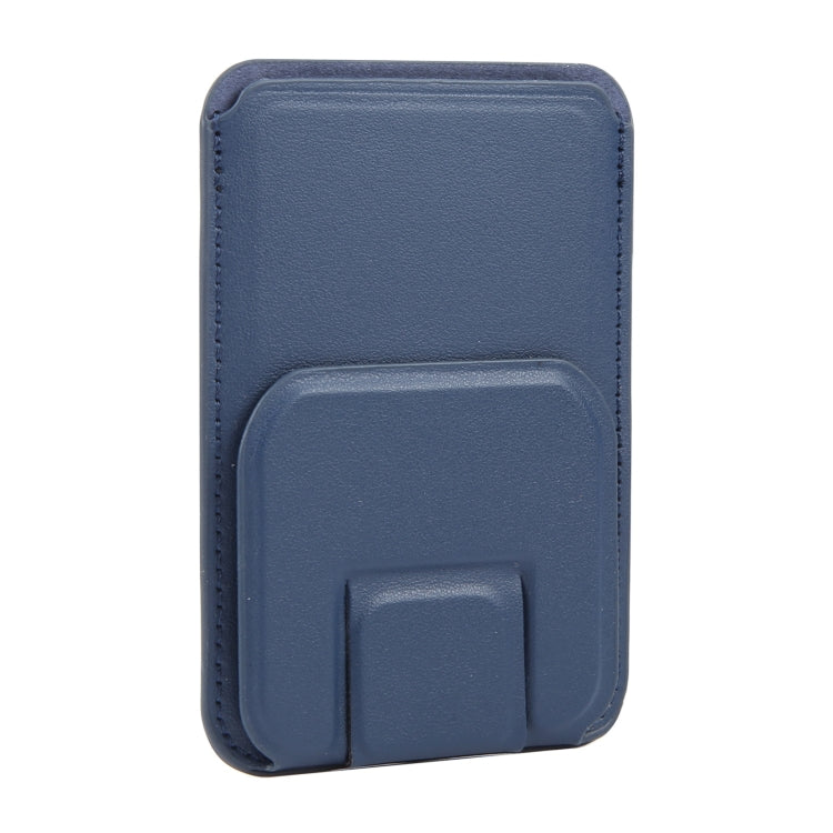 MagSafe Magnetic Wallet Card Square Fold Holder Case(Blue) by bashfashion