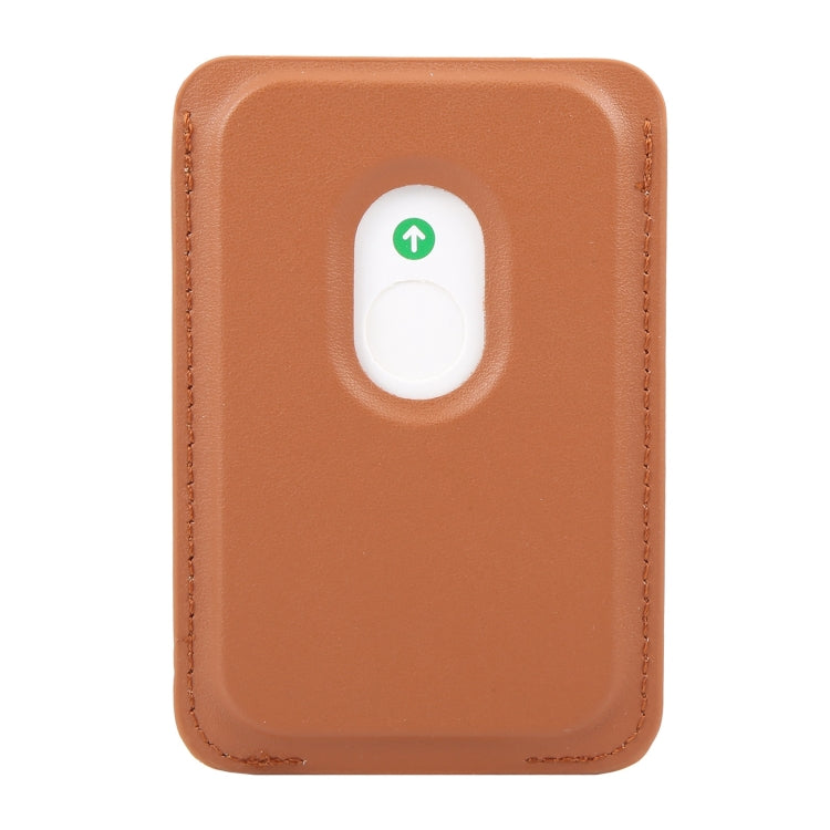MagSafe Magnetic Wallet Card Square Fold Holder Case(Brown) by bashfashion