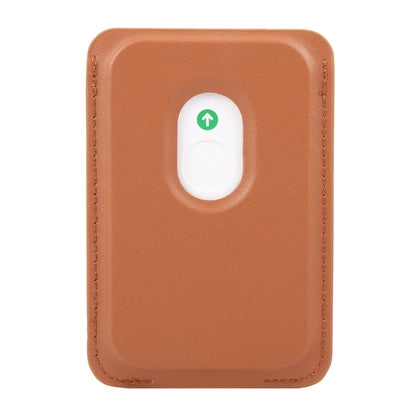 MagSafe Magnetic Wallet Card Square Fold Holder Case(Brown) by bashfashion